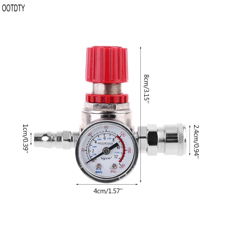 Pressure Regulator Switch Control Valve Gauge with Male/Female Connector for Air Compressor Air Pump Accessories B03D