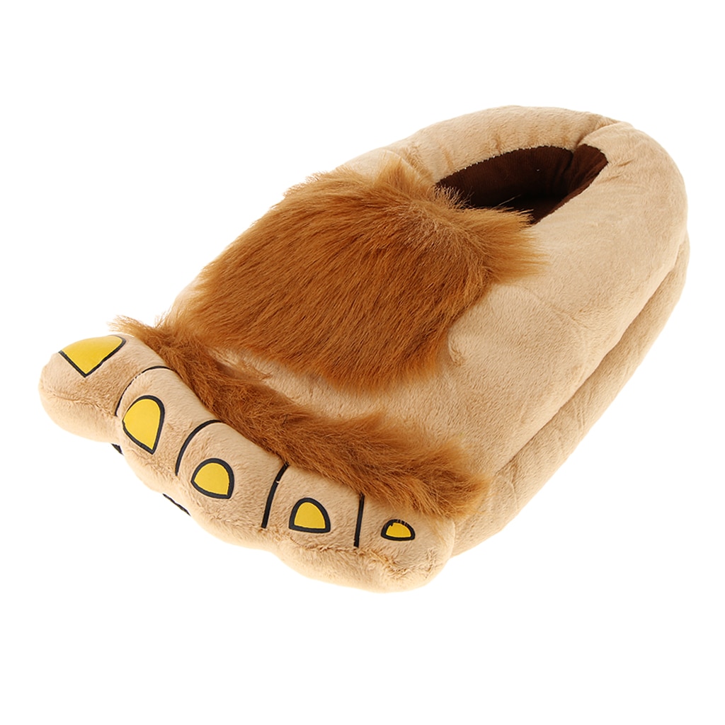 Furry Monster Adventure Slippers Comfortable Novelty Winter Warm Hobbit Feet Slippers for Men