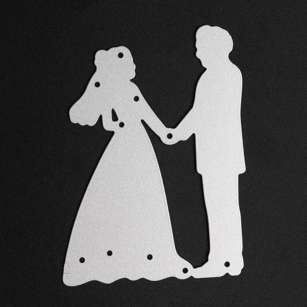 Pochoirs de matrices de découpe de mariage de marié en métal pour le Scrapbooking de bricolage