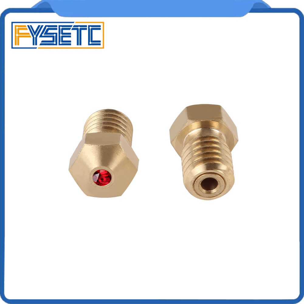 High Temperature E3D Ruby Nozzle V6 1.75mm Nozzles 0.4mm Compatible PETG ABS PET PEEK NYLON Ruby Nozzle For PRUSA I3 MK3/LulzBot