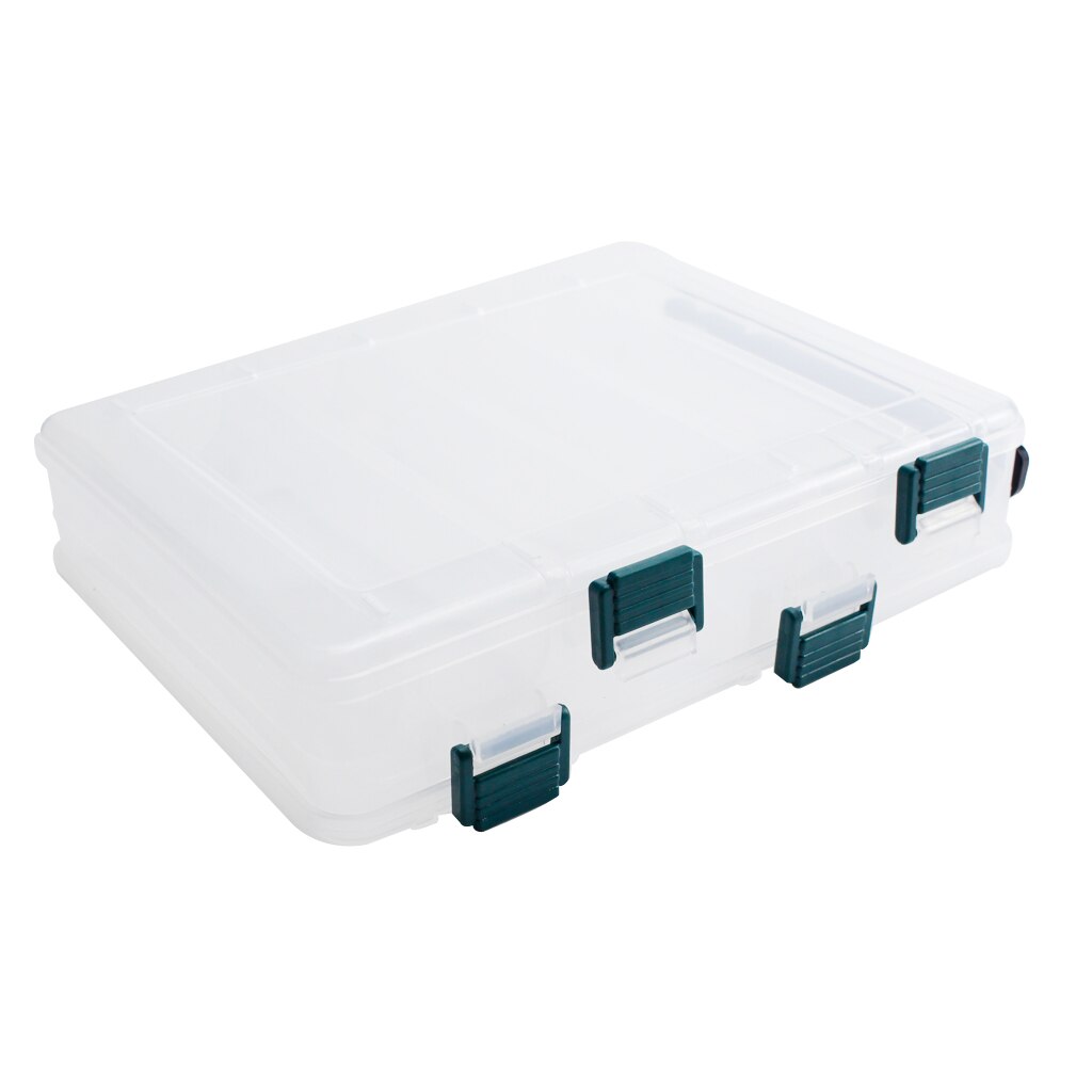 Premium Double Sided Plastic Fishing Tackle Box Transparent Lightweight Fishing Lures Bait Storage Box Fishing Tackle Pesca