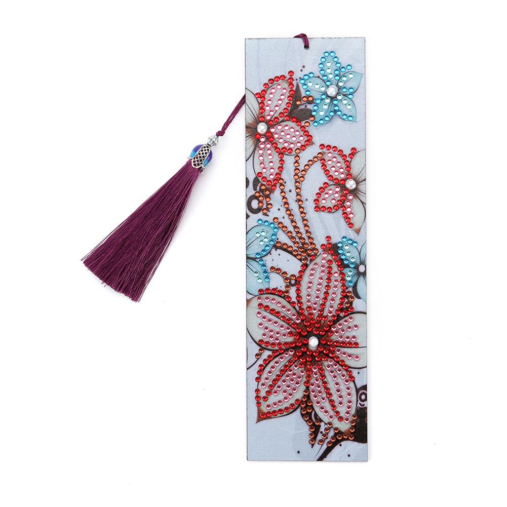 Diamant peinture signet cuir gland livre marques spécial en forme de diamant broderie bricolage artisanat signet pâte décoration: J