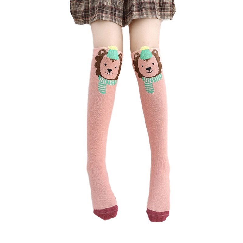 Meisjeskousen casual cartoon dierenprint ademend vochtafvoerend deodorant elastische kniekousen 2-12y: A4