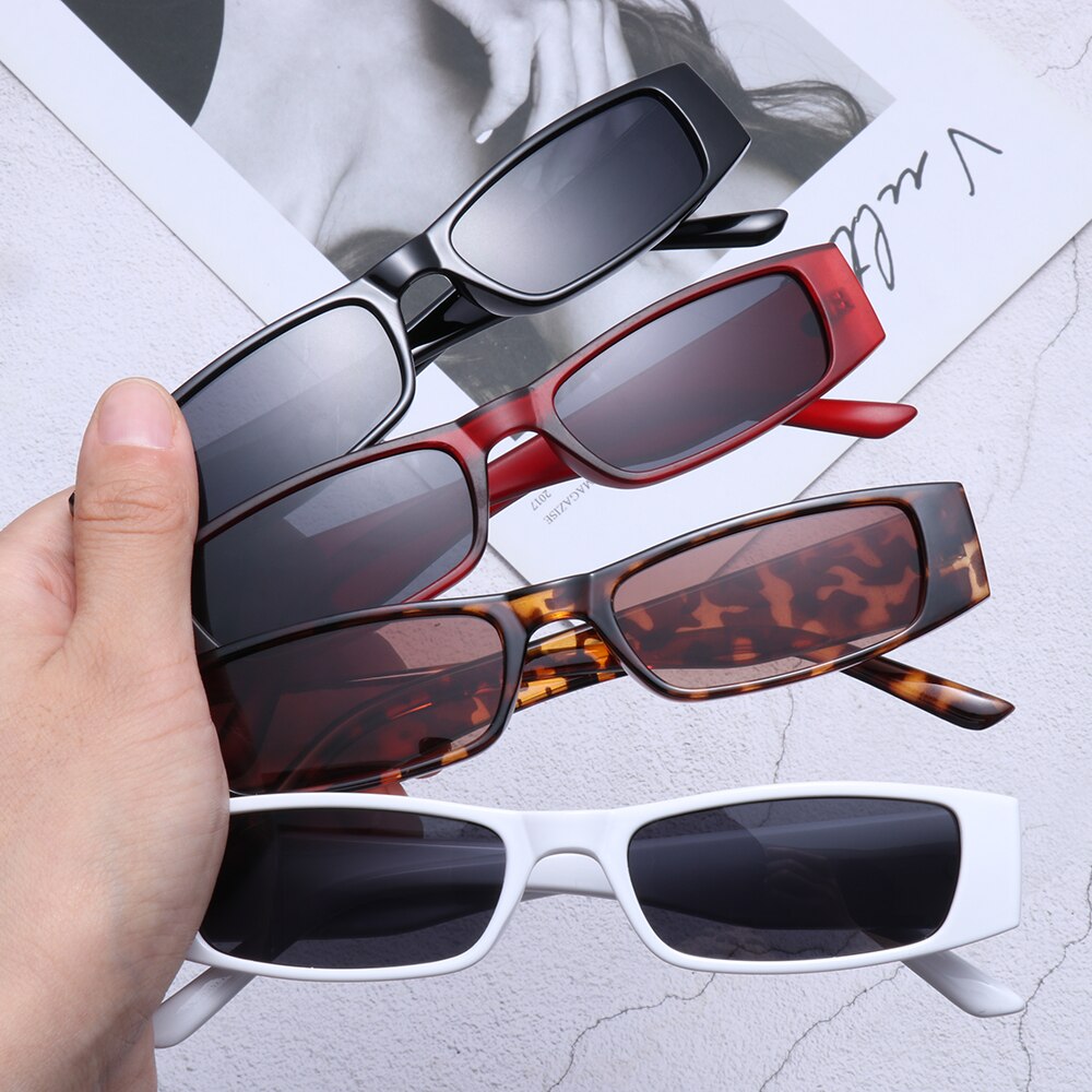 Rectangle Narrow Sunglasses Women Small Frame Sun Glasses Eyewear UV400 Driving Goggles