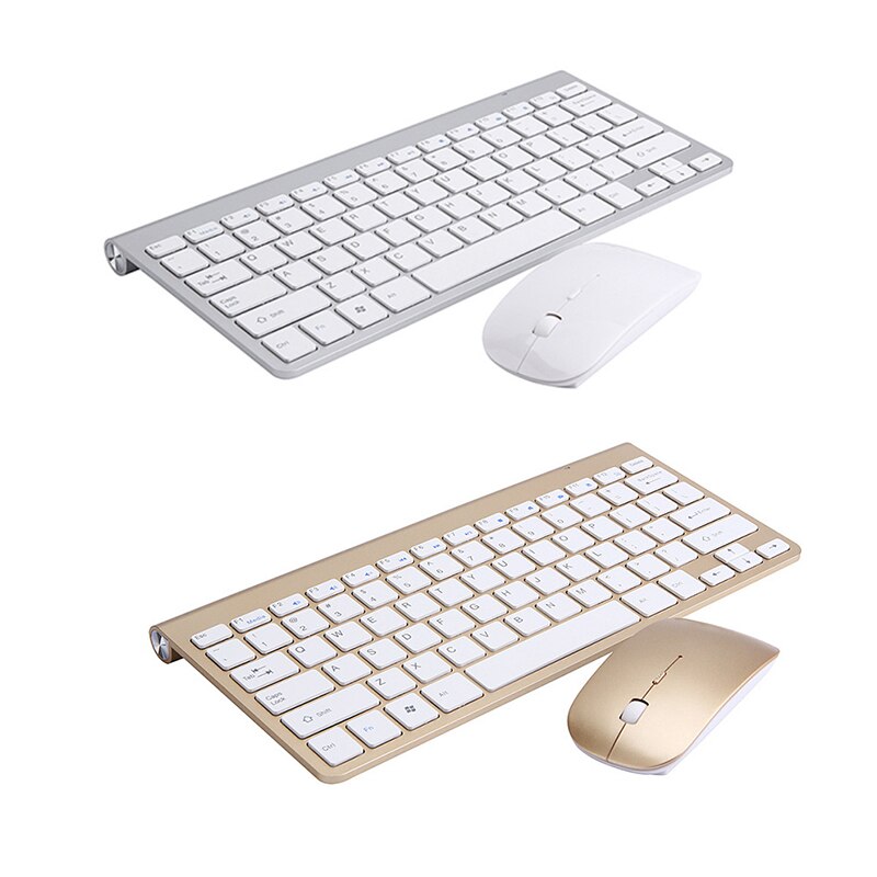 2.4Ghz Ultra-Thin Wireless Keyboard and Mouse Combo with USB Receiver Mouse Keyboard Set for Apple PC