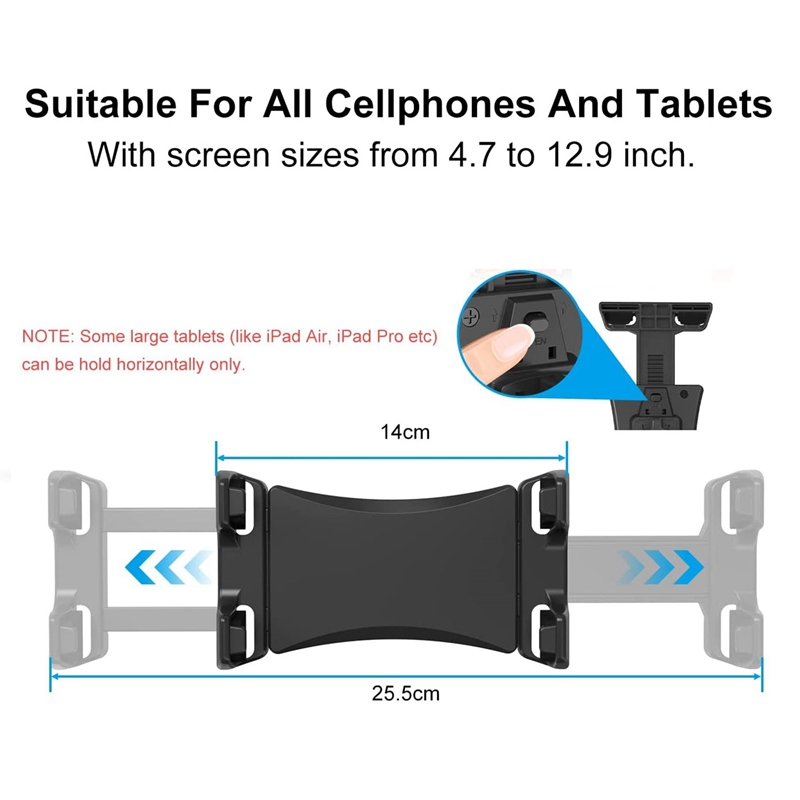 Exercise Bike Tablet Stand - 360degree Adjustable Fitness Treadmill Tablet Stand for 4.7-12.9inch Tablet Phone