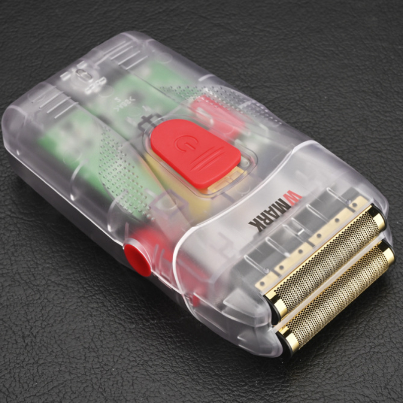 WMARK NG-987T Transparant Kapper Scheerapparaat Shaper Elektrisch Scheerapparaat Baard USB Elektrisch Scheerapparaat voor Gouden Olie Hoofd Scheren Machine