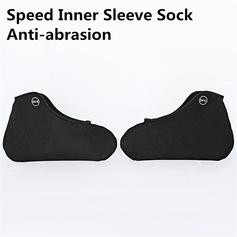 Hoomore inline speed skates sko anti-slid fod anti gnid gnidning slid beskyttende indre sok ærme beskytter støvle blød