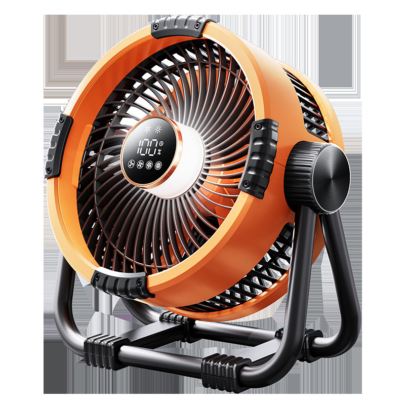 Campingventilator 20000 mah oplaadbare draagbare ventilator luchtcirculator 4 snelheidsinstellingen & 360 ° rotatie draadloze tent plafondventilator: Donkergroen