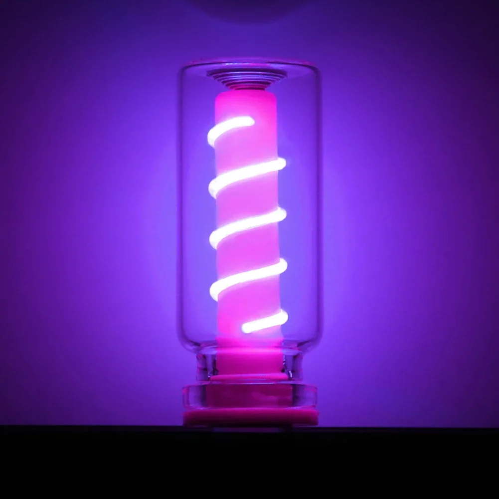 Bombilla LED USB con filamento en espiral, atenuación táctil, 5V, bombillas LED Retro, luz nocturna de 1W, iluminación LED decorativa incandescente para acampar, 1 ud.: Cristal azul