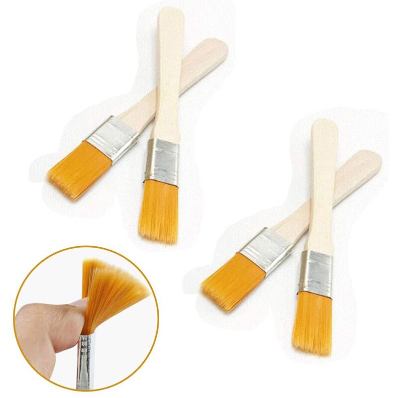 30 Stuk Verf Borstel Met Houten Handvat, Borstel Voor Reiniging En Stofverwijdering, gloss Verf Borstel, Olie Borstel