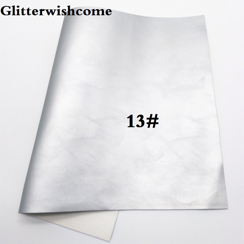 Glitterwishcome 30 x 134cm mini rulla synteettinen nahka, fluo metallinen sileä nahka kangasvinyyli jousille , gm015a: 13