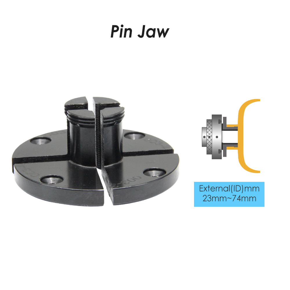 Woodworking Lathe Chuck Wood Spin Chuck Self-centering Linkage Bevel Gear Chuck Round Claw 4 Four-jaw Chuck: 1 x Pin Jaw
