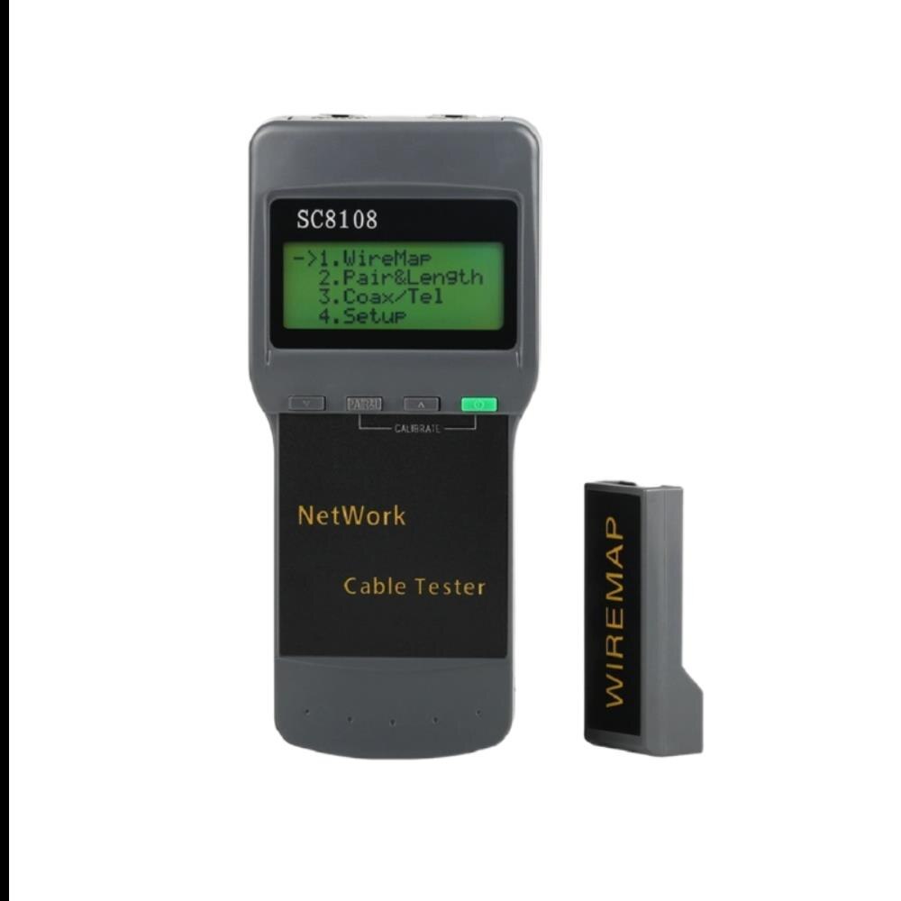 Portable LCD Display SC8108 Network Tester Meter RJ45 Cat5e Cat6 UTP Unshield LAN Cable Tester RJ11 Phone Cable Meter