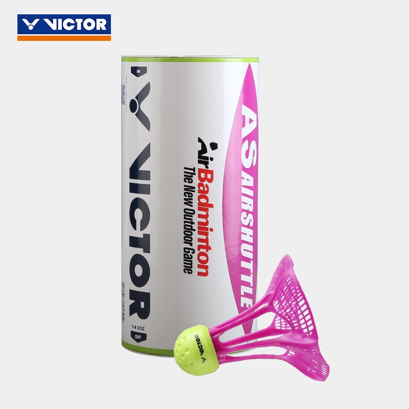 Original victor airshuttle udendørs badminton airshuttle plastkugle nylon kugle stabil modstand 3 pakke / rør