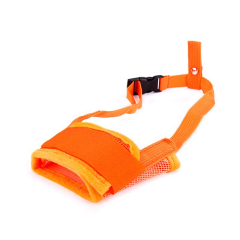 Muselière Anti-aboiement pour chien, accessoire pour petit et grand gabarit, ajustable, sangles en Nylon: Orange / XL
