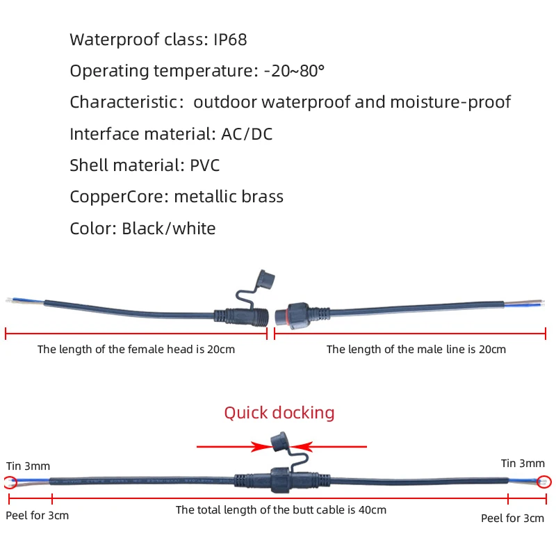 IP68 2 3 4 5 6 7 Cable conector de 8 pines impermeable macho hembra enchufe 0,3-2,5 cuadrado acoplamiento rápido Cable de alimentación de aviación Industrial