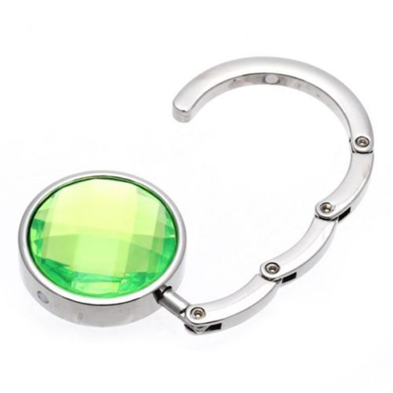 1 Piece Folded Handbag Bag Hook Hanger Holder Alloy Crystal Rhinestone Bag Holders Accessories 10 Colors