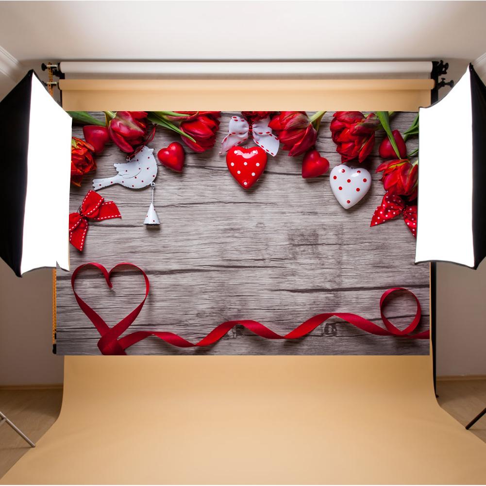 Rose Love Heart Photography Background Wedding Backdrop for Valentines Day