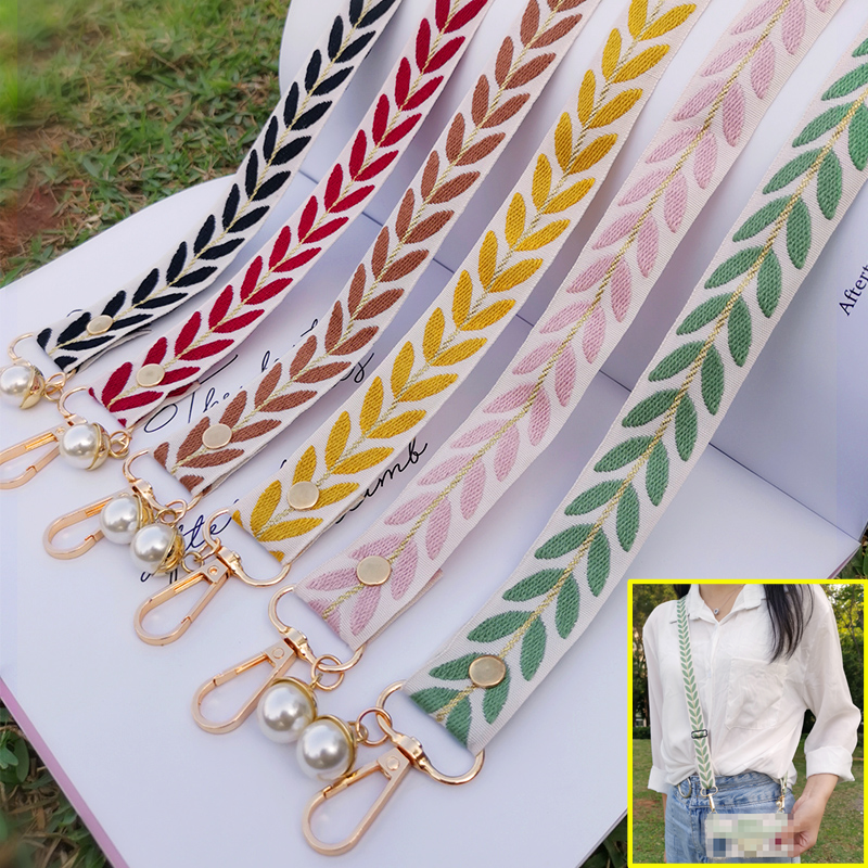 Voor Iphone Huawei Redmi Samsung Mobiele Telefoon Case Verstelbare Mobiele Telefoon Tas Lengte Lanyard Rotan Blad Mobiele Telefoon Lanyard