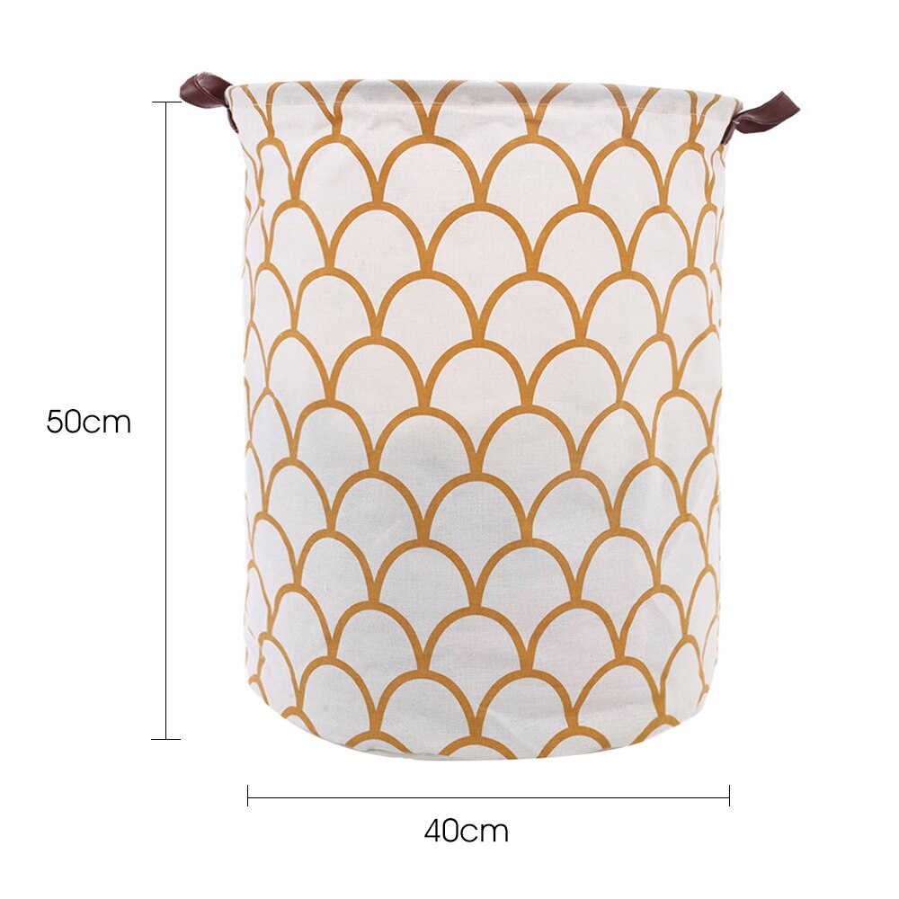 40x50cm Geometric Folding Laundry Basket Round Storage Bin Bag Hamper Collapsible Clothes Bucket Organizer Large Capacity