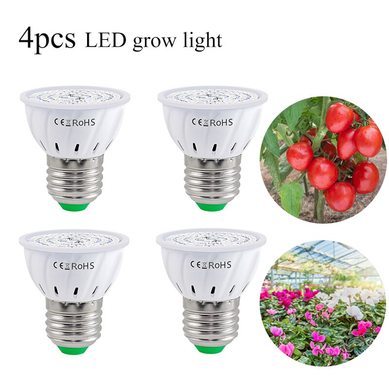E27 Led Plant Groei Volledige Spectrum Lamp 80Leds 220V Hydrocultuur Plant Groei Lamp Ultraviolet Indoor Verlichting Plantengroei lamp