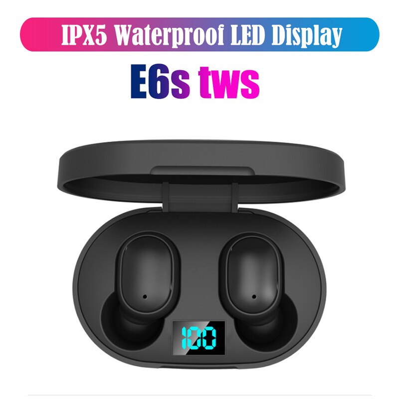 E6S Tws Draadloze Oortelefoon Bluetooth 5.0 Busiess Oortelefoon Sport Oordopjes Headset Met Microfoon Voor Slimme Horloge Telefoons Heet Verkoop