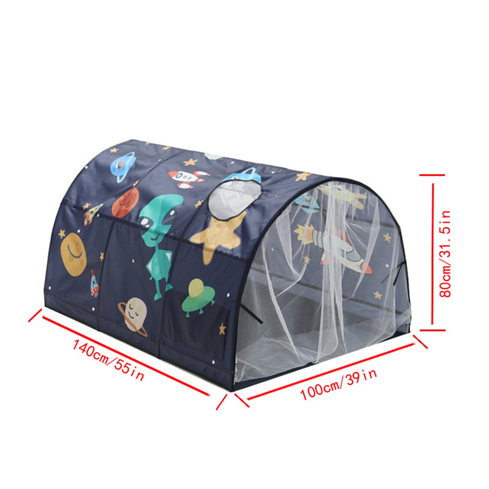 Tegneserie mønster seng baldakin drøm telt børn lege pop op telte legehus for børn