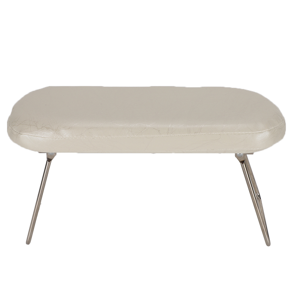 Almohada plegable para manicura, resistente a la suciedad, de cuero PU, para Reposabrazos de manicura con soporte para manos: white