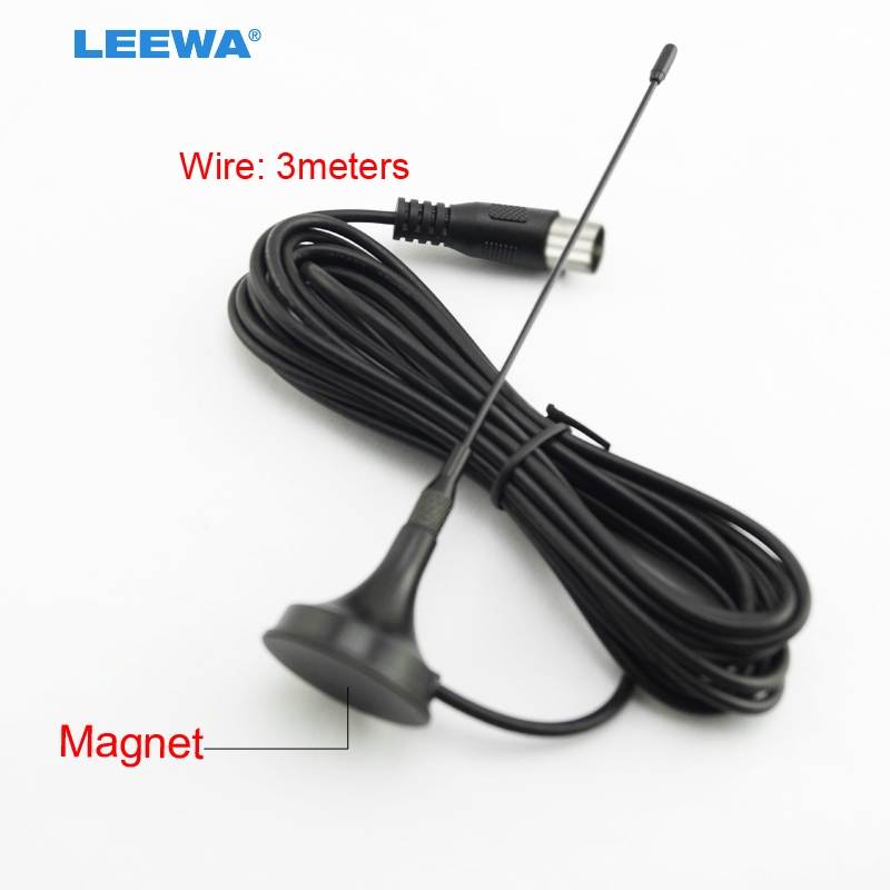 LEEWA Auto Home Digitale Antenne Tv-antenne IEC Connector Met Magneet Base # CA919