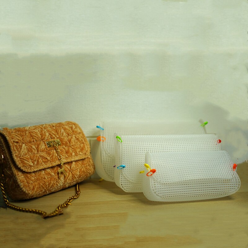Auxiliary Embroidery Plastic Mesh Sheet Chenille Handcraft DIY Bag Accessories Easy Knit Helper Grid Messenger