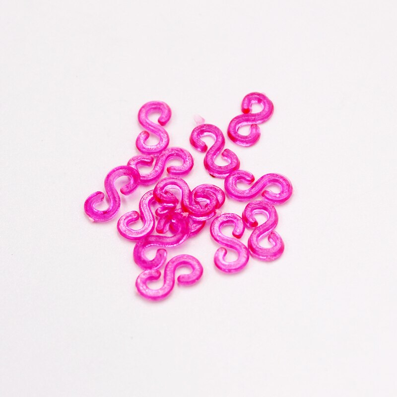 500 stks 11mm S Clip Rubberen Band Sieraden Sluiting Connector Set Voor DIY Elastische Armband Kit Maken Accessoires Materialen: Sky Blue