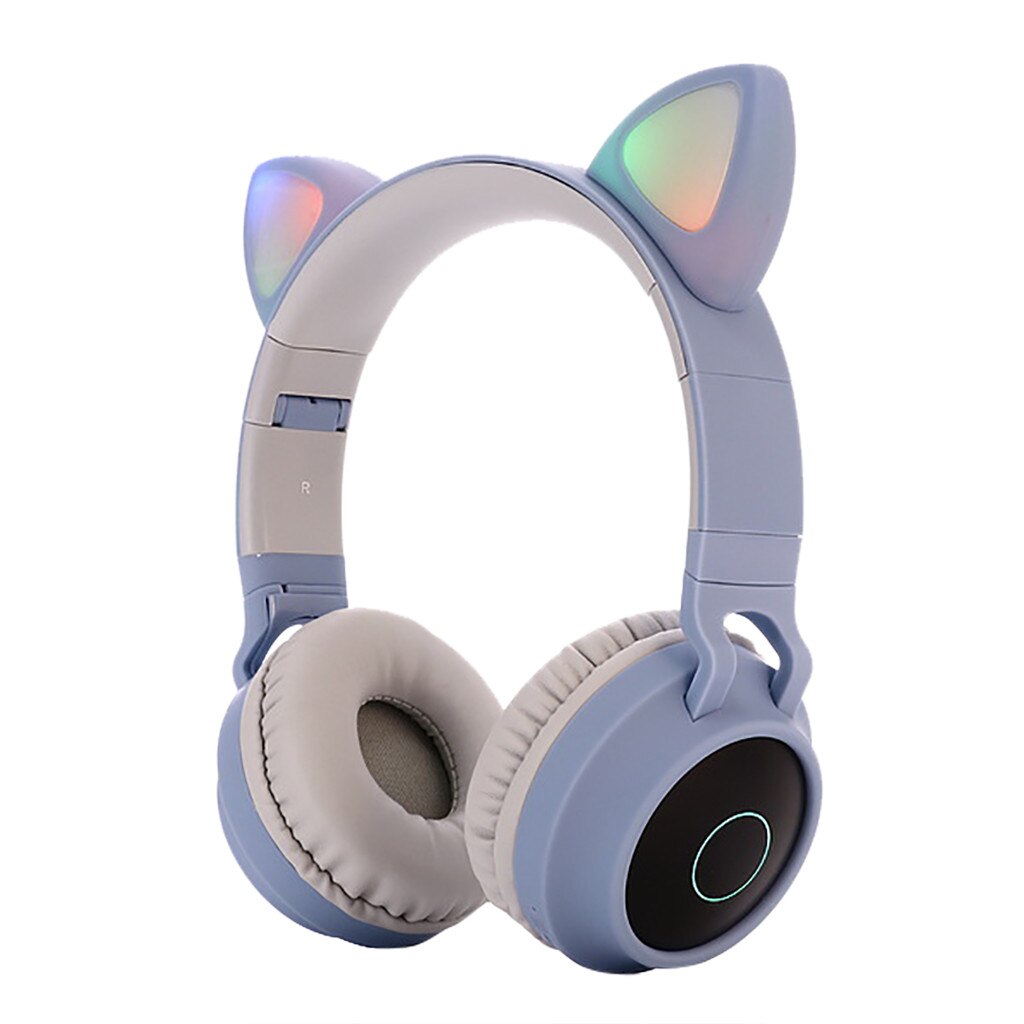 -selling cat ear style ladies gaming wireless bluetooth headset wear bluetooth headset to enjoy unlimited music#30: Blue