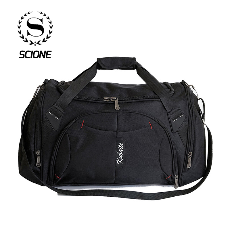 Scione Unisex Classic Travel Handbag Large Capacity Luggage Shoulder Bags Waterproof Solid Duffel Casual Crossbody Cabin Pack