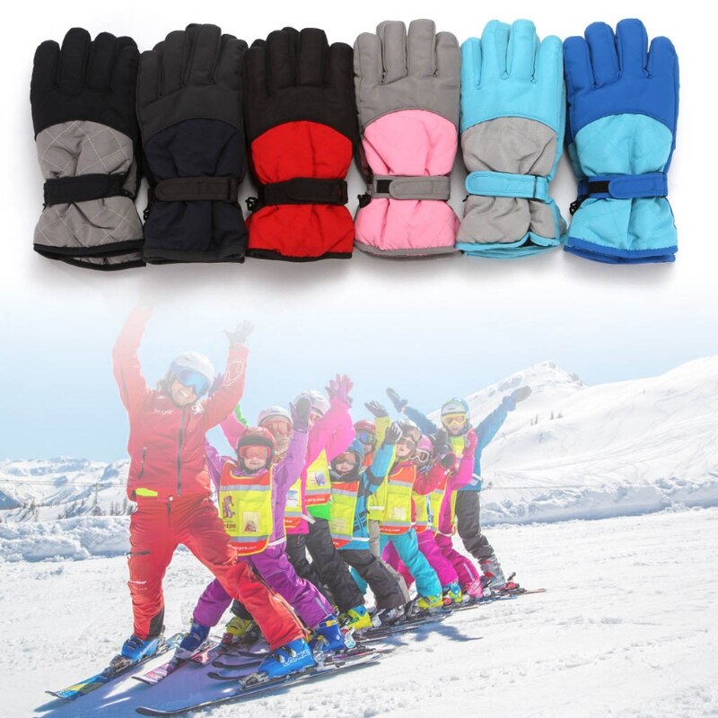 Kinder Kind Winter Verdicken Warme Berg Snowboard Ski Handschuhe Wasserdichte Handschuhe