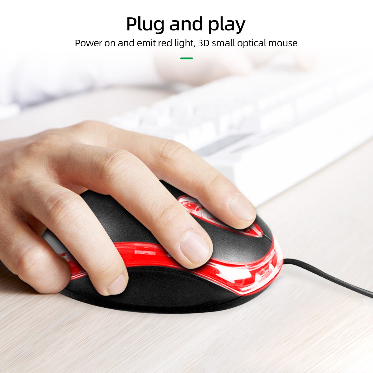 Mini USB Mouse Wired 1000 DPI Optical LED 2 Buttons Game Mice For PC Laptop 1.2M Cable USB Office Mouse