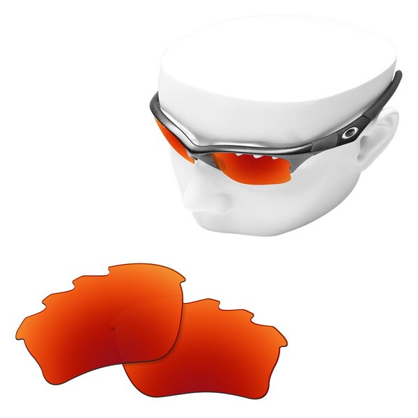 OOWLIT Polarisierte Ersatz Linsen für-Oakley Half Jacket XLJ Belüftet Sonnenbrille: Fire Red Mirror
