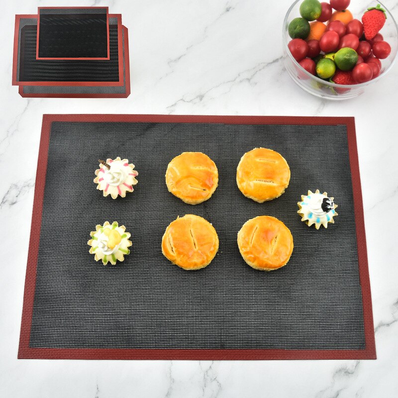Non-stick Siliconen Bakken Mat Geperforeerde Oven Sheet Liner Voor Cookie Pastry Pad Ademend Brood Bakken Tool Warmte-slip Pad