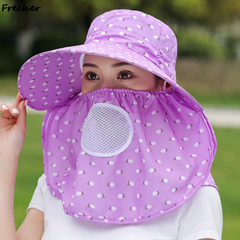 Sun Hat Female Summer Hat Cover Face Sun Hat All-match Summer Hat with Big Rim Anti-ultraviolet Cycling Sunhat