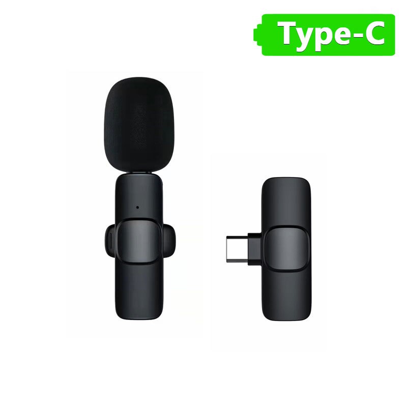 Kabelloses lavalier-mikrofon, tragbares mini-mikrofon für audio- und videoaufnahmen mit iphone, android-smartphone, kamera und computer für live-spiele: Typ c