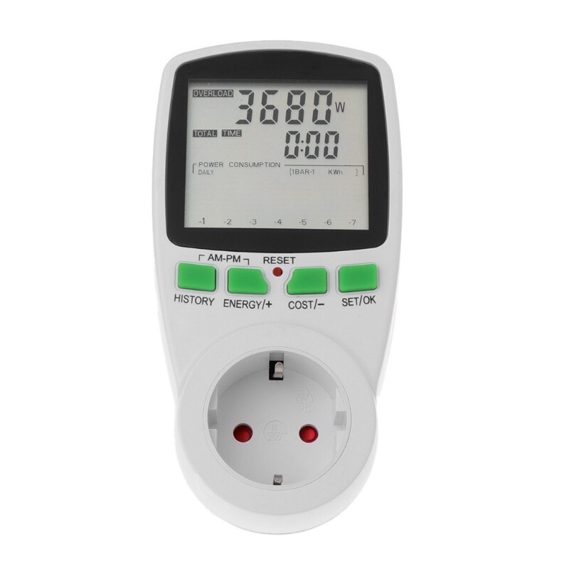 AC Power Meters 220v digital wattmeter eu energy meter watt monitor electricity cost diagram Measuring socket analyzer