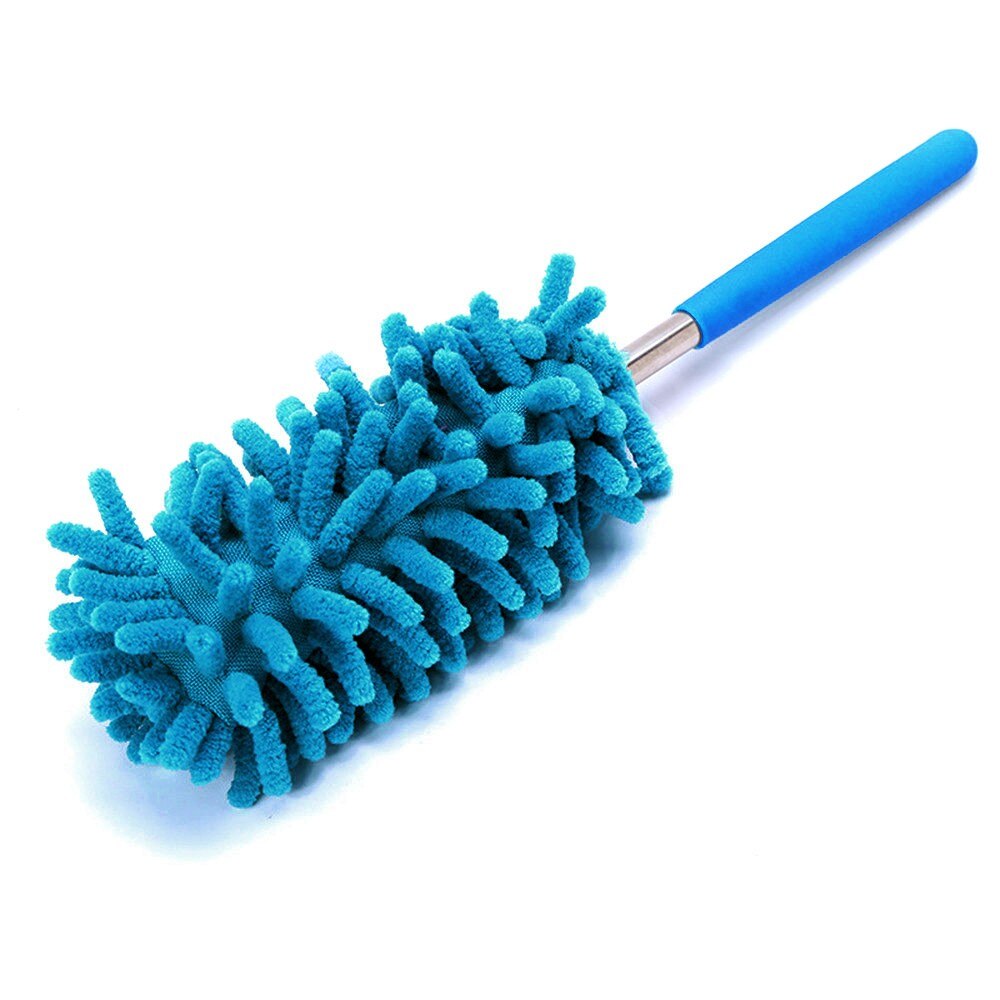 Telescópica microfibra espanador de limpeza extensível casa carro mais limpo poeira lidar com ferramentas de limpeza doméstica 2020 nova moda: Blue