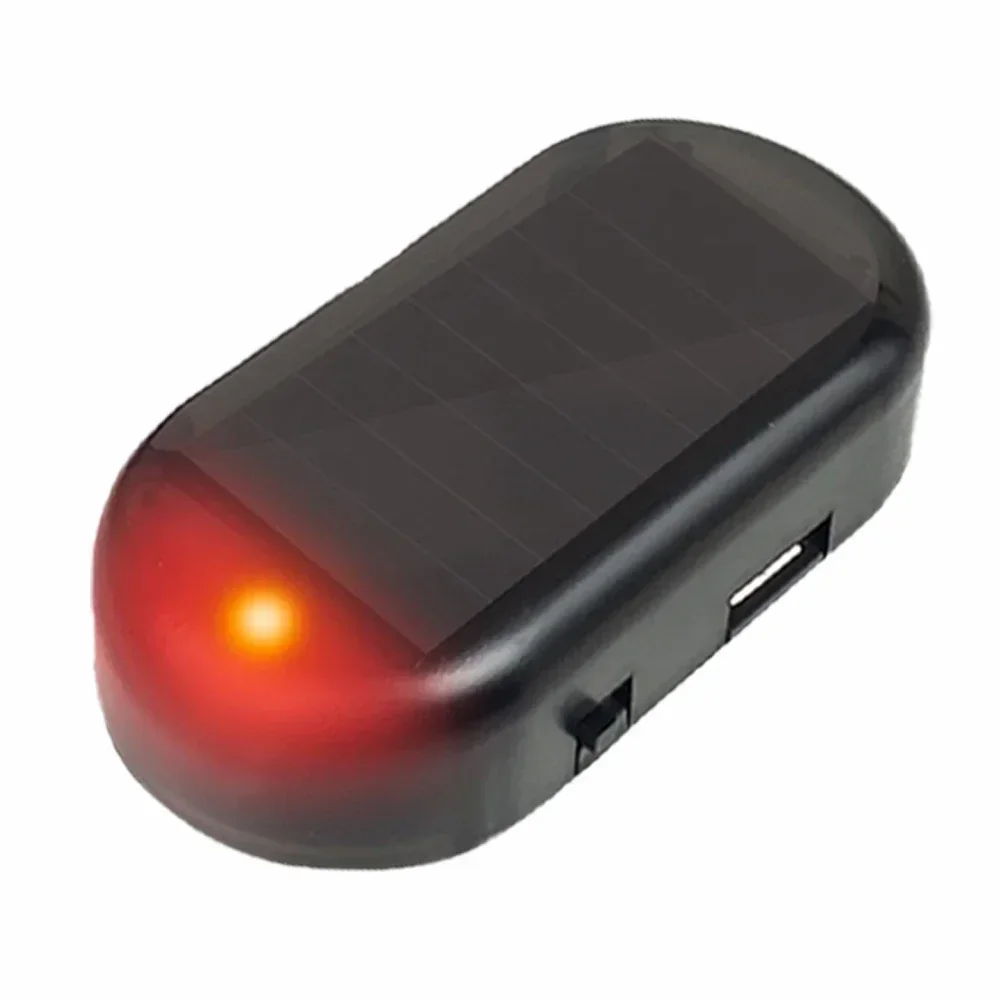 1 Stuks Auto Nep Beveiliging Licht Zonne-energie Gesimuleerde Dummy Alarm Draadloze Waarschuwing Anti Diefstal Voorzichtigheid Lamp Led Knippert Imitatie: Rood