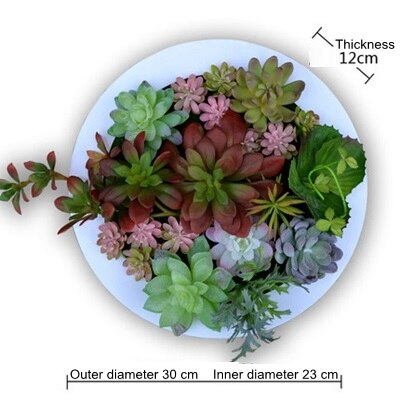 Nordisk simulation sukkulent grøn plante blomster dekoration vægophæng ramme butik ornamenter væg hjem dekorationer kunstige planter