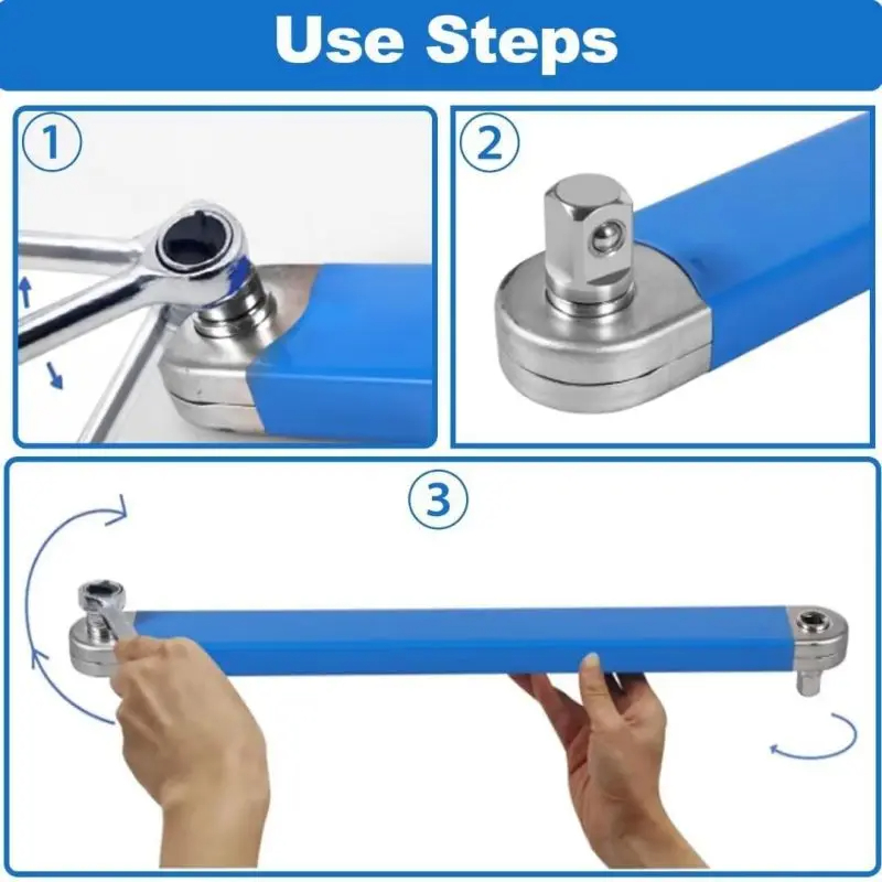 Ratchet Torque Extension Wrench Dual-purpose Wrench Multifunctional Offset Extension Wrench Machine Shop Garage Wrench Tool