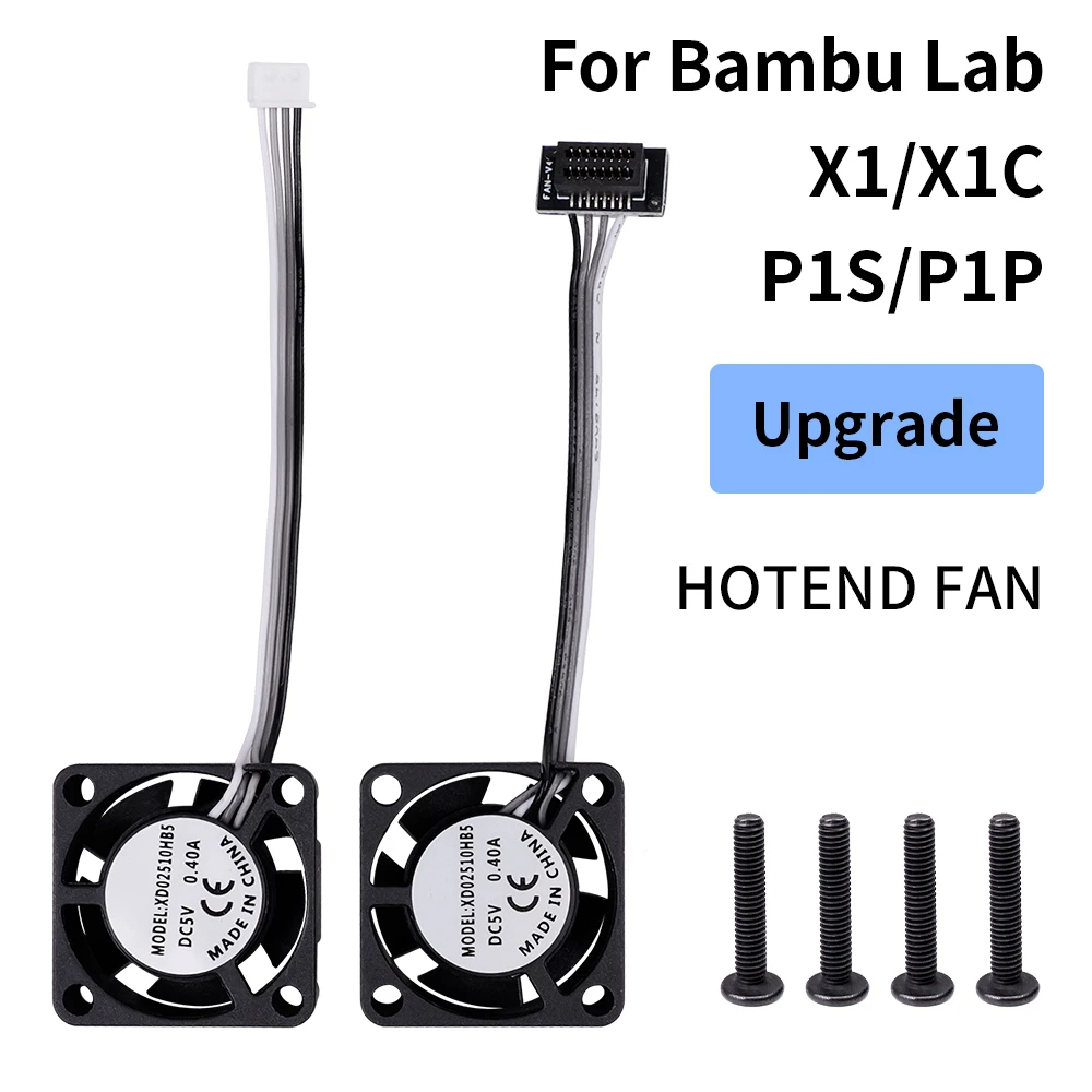 Aggiornamento Ventola di raffreddamento di alta qualità 2510 5V per Bambu Lab X1/P1 Ventole di raffreddamento ad alta velocità per stampante 3D di bambù X1 X1C P1S P1P Hotend