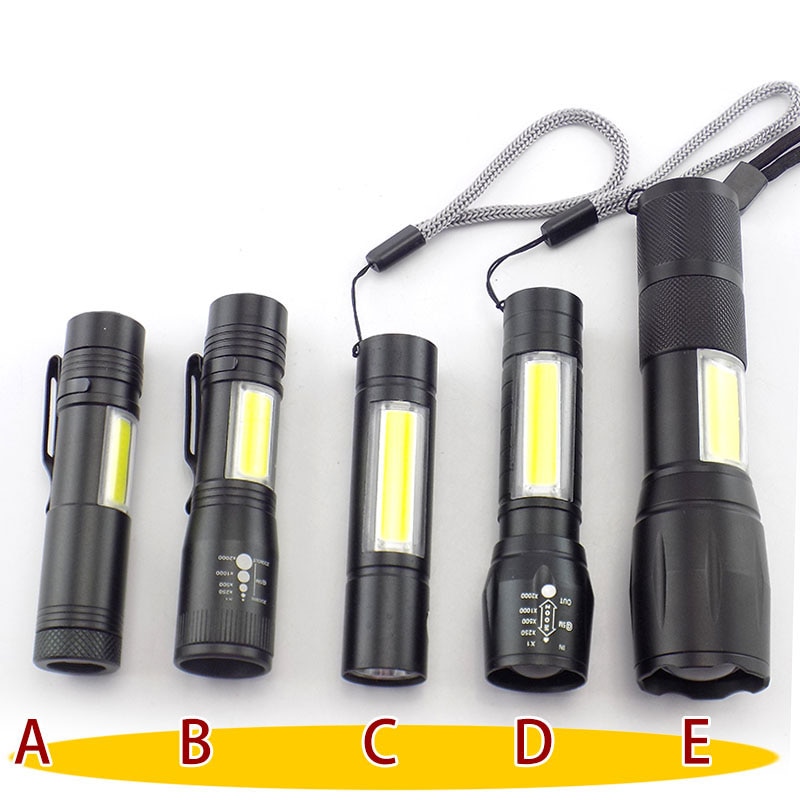 mini high power flashlight 2 LED COB Q5 penlight USB linterna work flash light Torch rechargeable Battery Lamp Camping linternas