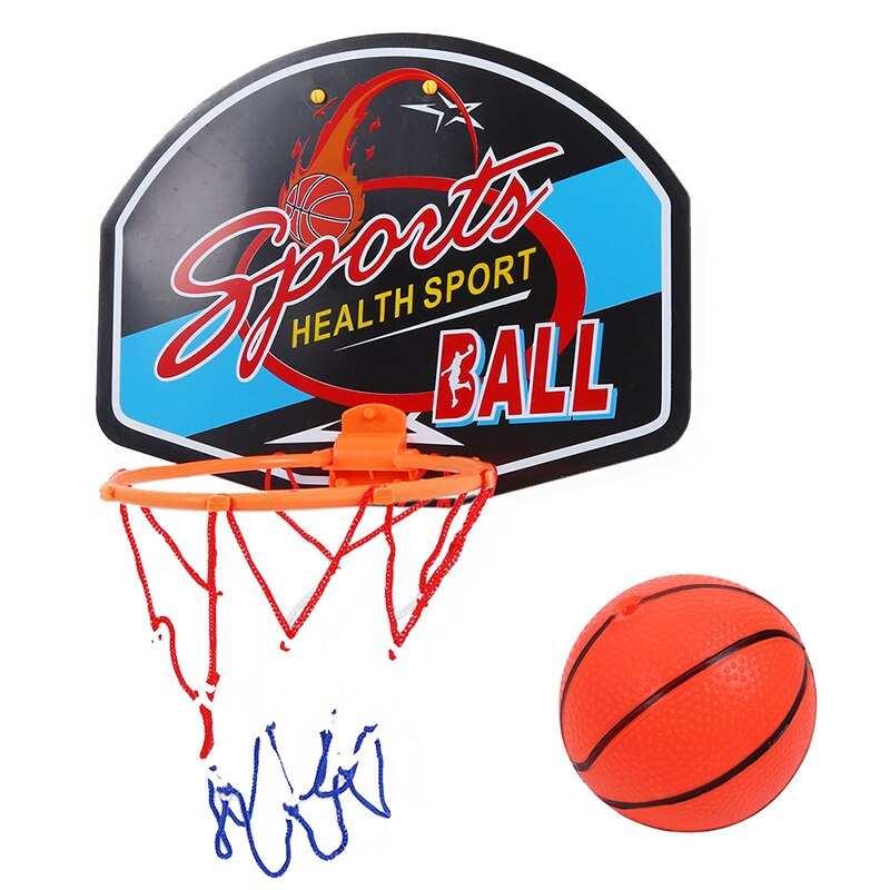 27*21cm plastik basketball kurv bøjle legetøj mini basketball bord familie kurv børn basketball legetøj sæt væg spil mini kurv: E