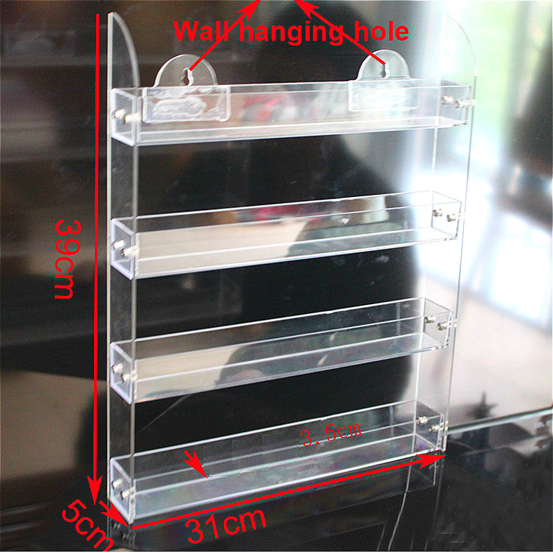 Wall mounted nail polish display rack 4 layers removable nail polish display rack hanging wall nail polish exhibition rack