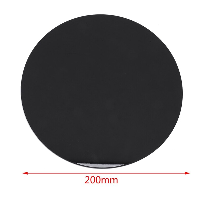 2Pcs Black 3Mm Acrylic Plastic Circular Plate Cutting Round Mirror - Diameter 200Mm & Diameter 100Mm